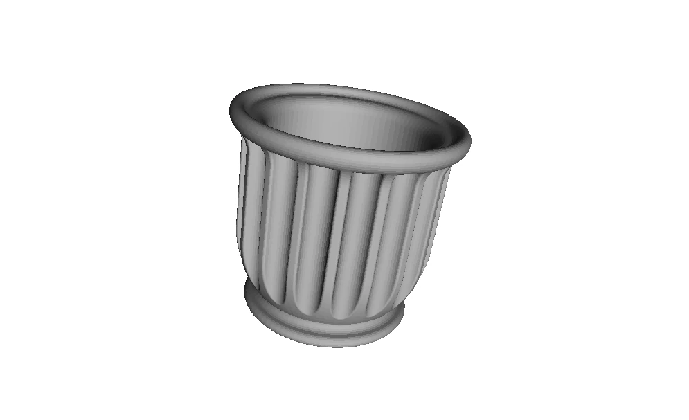 Flowerpot 3D Print Model .c4d .max .obj .3ds .fbx .stl .blend