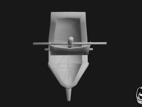 Stylized Pirate Ship Low Poly 3D-Modell