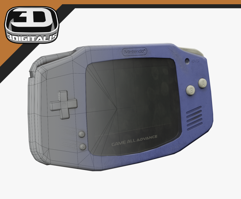 Nintendo Gameboy Advance 3D-Modell .c4d .max .obj .3ds .fbx .stl .blend 
