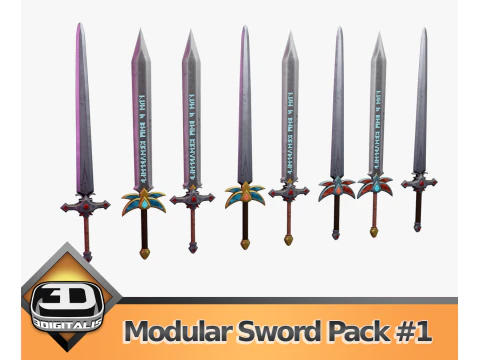 Modular Sword Pack 1 3D Model