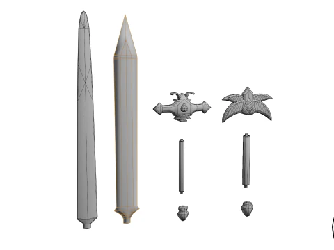Modular Sword Pack 1 3D Model