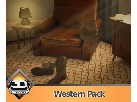 西部套装 3D 模型