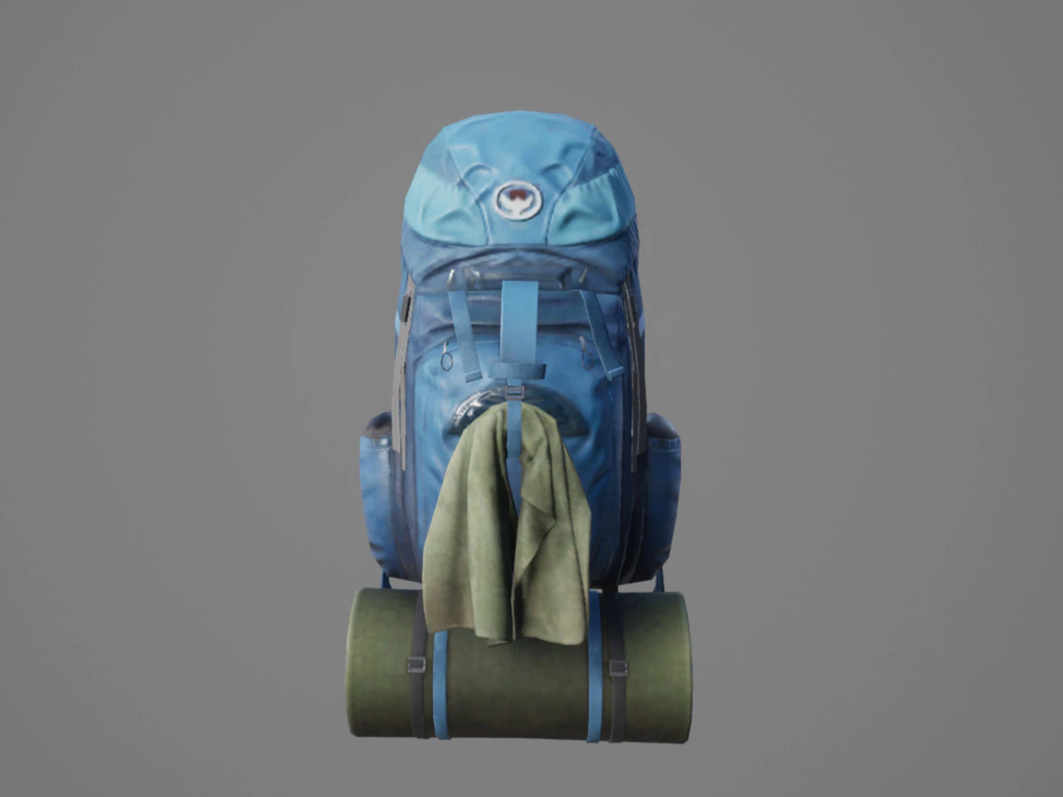 Backpack 007 3D Model .c4d .max .obj .3ds .fbx .stl .blend 