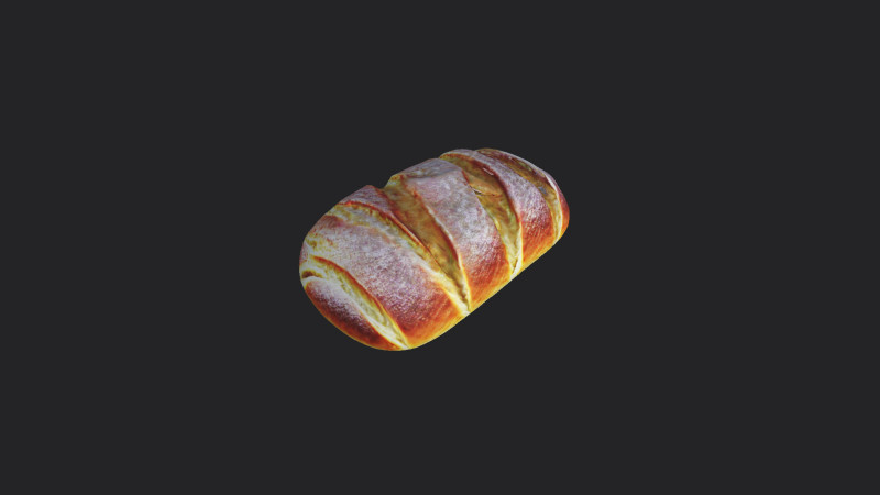Bread 001 3D Модель .c4d .max .obj .3ds .fbx .stl .blend