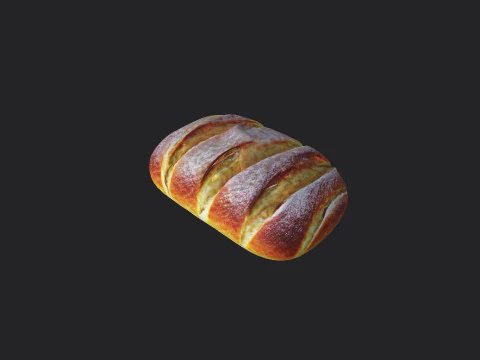 Bread 001 3D Model
