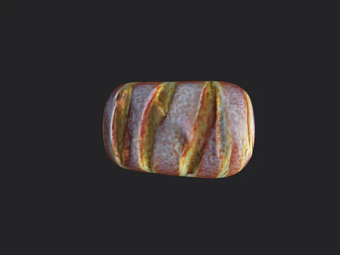 Bread 001 3D Model