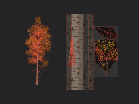 Дерево 001 3D Модель