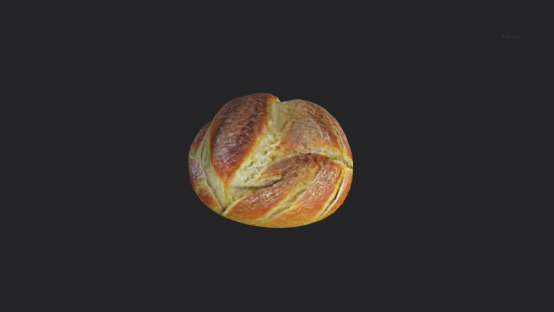 Bread 002 3D Модель .c4d .max .obj .3ds .fbx .stl .blend 