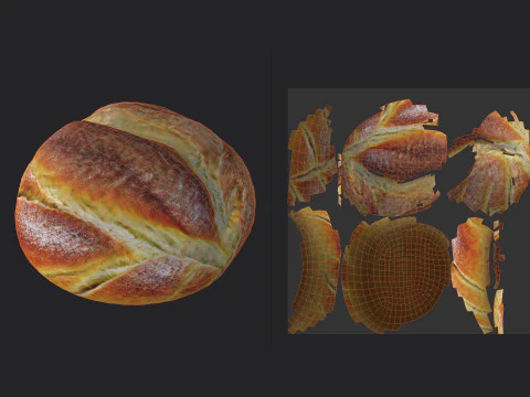 Bread 002 3D Model