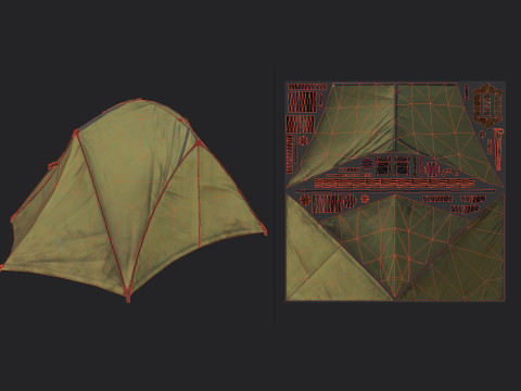 Tent 001 3D Model