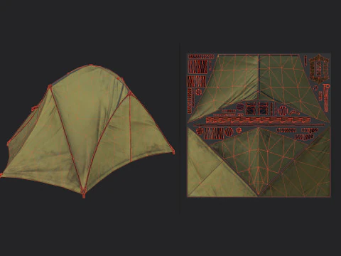 Tent 001 3D Model
