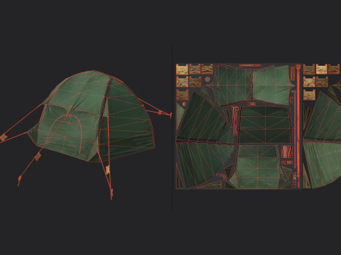 Tent 004 3D 模型