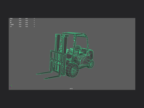 Forklift 001 Modello 3D