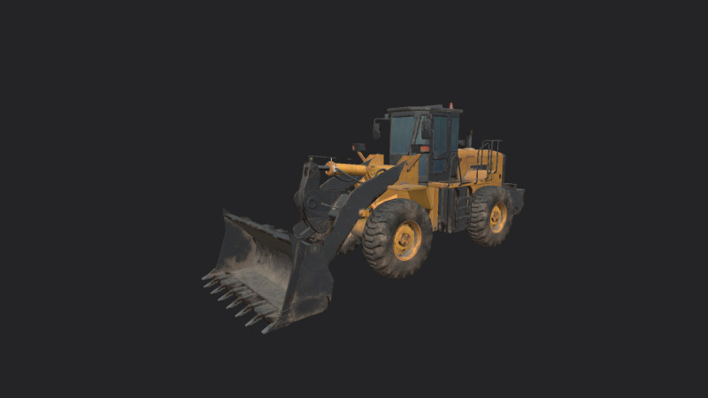 Forklift 002 3D Model .c4d .max .obj .3ds .fbx .stl .blend 