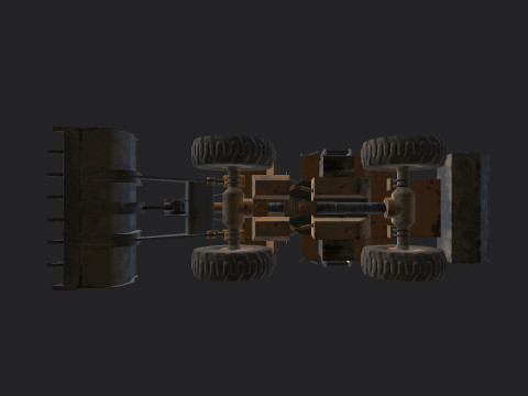 Forklift 002 3D Model
