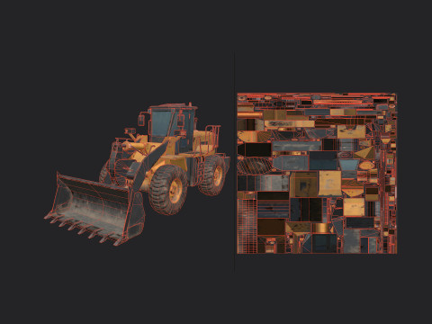 Forklift 002 3D Model