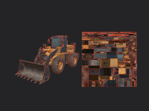 Forklift 002 3D Model