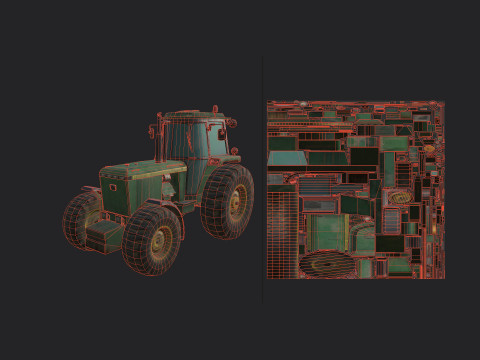Tractor 001 Modèle 3D