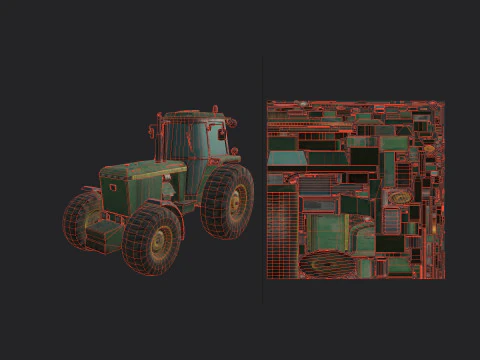 Trattore 001 Modello 3D