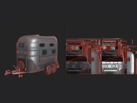 Garbage truck 001 3D Model