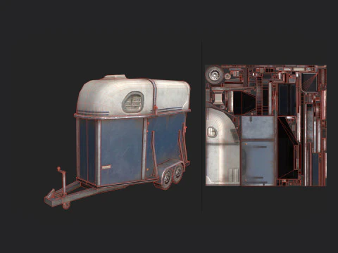 Garbage truck 004 3D Model