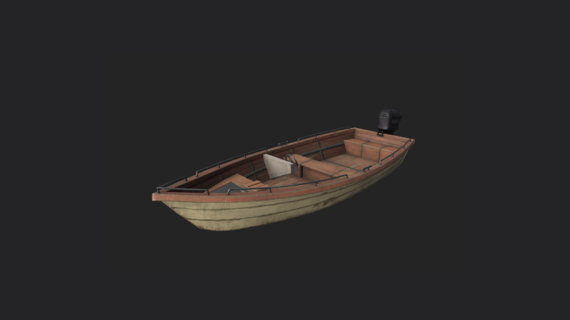 PowerBoat 001 3D Model .c4d .max .obj .3ds .fbx .stl .blend 
