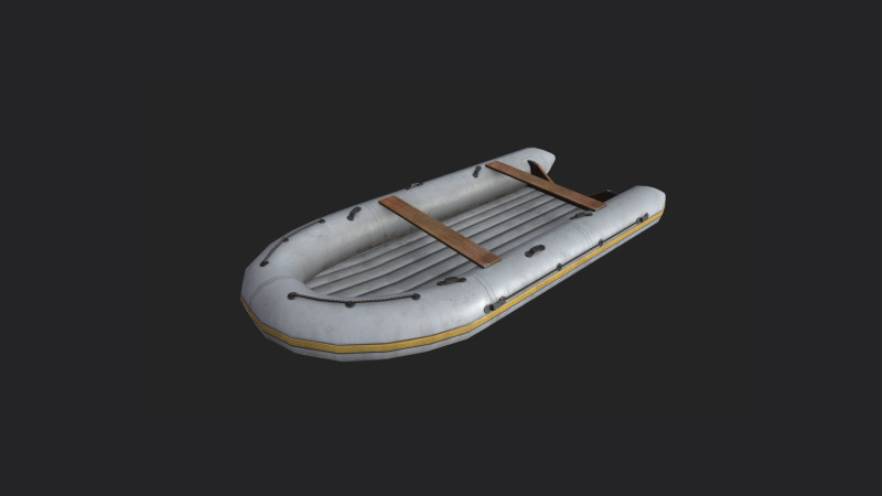Rubber Dinghy 001 Modello 3D .c4d .max .obj .3ds .fbx .stl .blend 