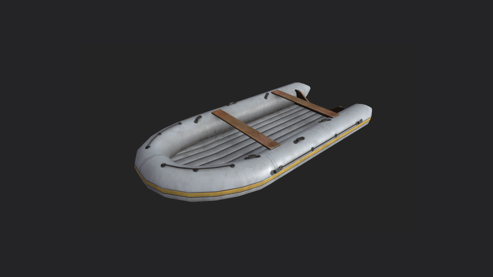 Rubber Dinghy 001 3D Model .c4d .max .obj .3ds .fbx .stl .blend