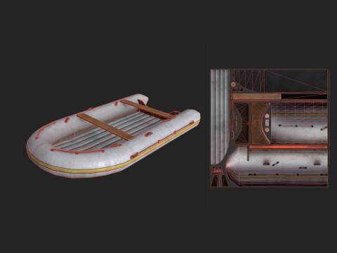 Rubber Dinghy 001 Modello 3D