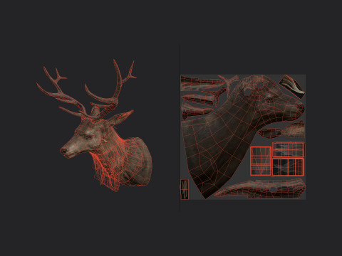 Deer 001 3D 모델