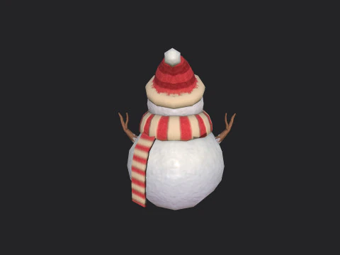 Снеговик 001 3D Модель