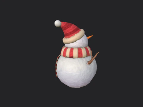 Снеговик 001 3D Модель
