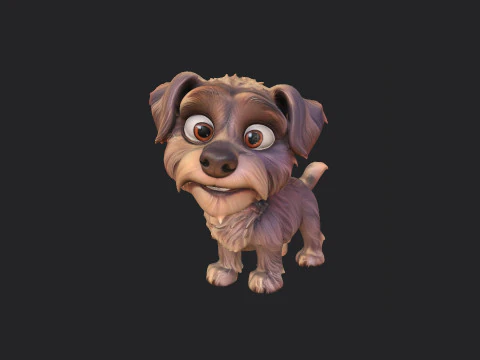 강아지 001 3D 모델