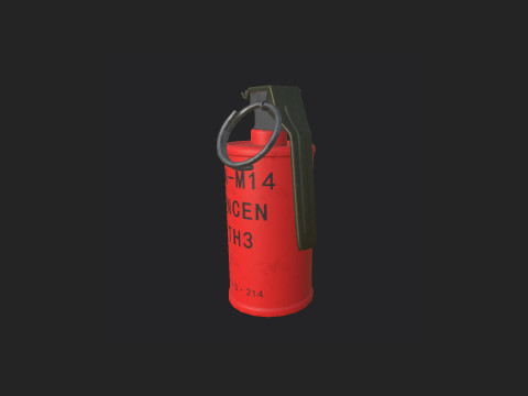 Hand Grenade 001 3D Model