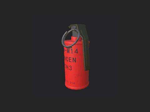 Hand Grenade 001 3D Model
