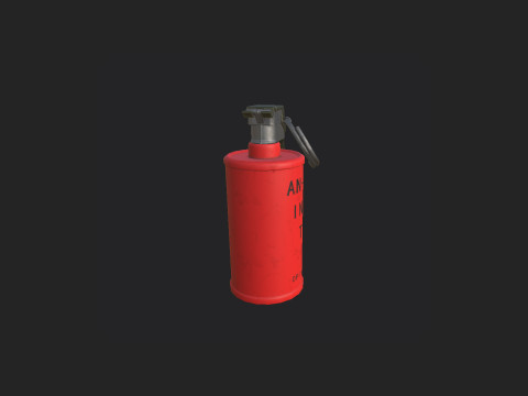 Hand Grenade 001 3D Model