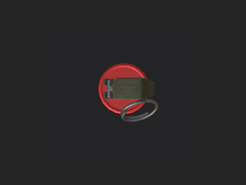 Hand Grenade 001 3D Model