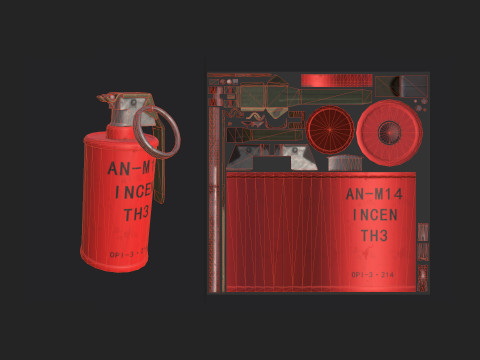 Hand Grenade 001 3D Model