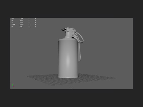 Hand Grenade 001 3D Model
