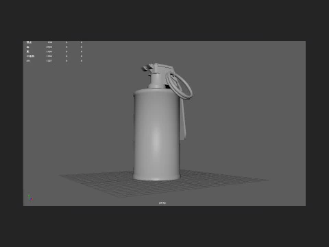 Hand Grenade 001 3D Model