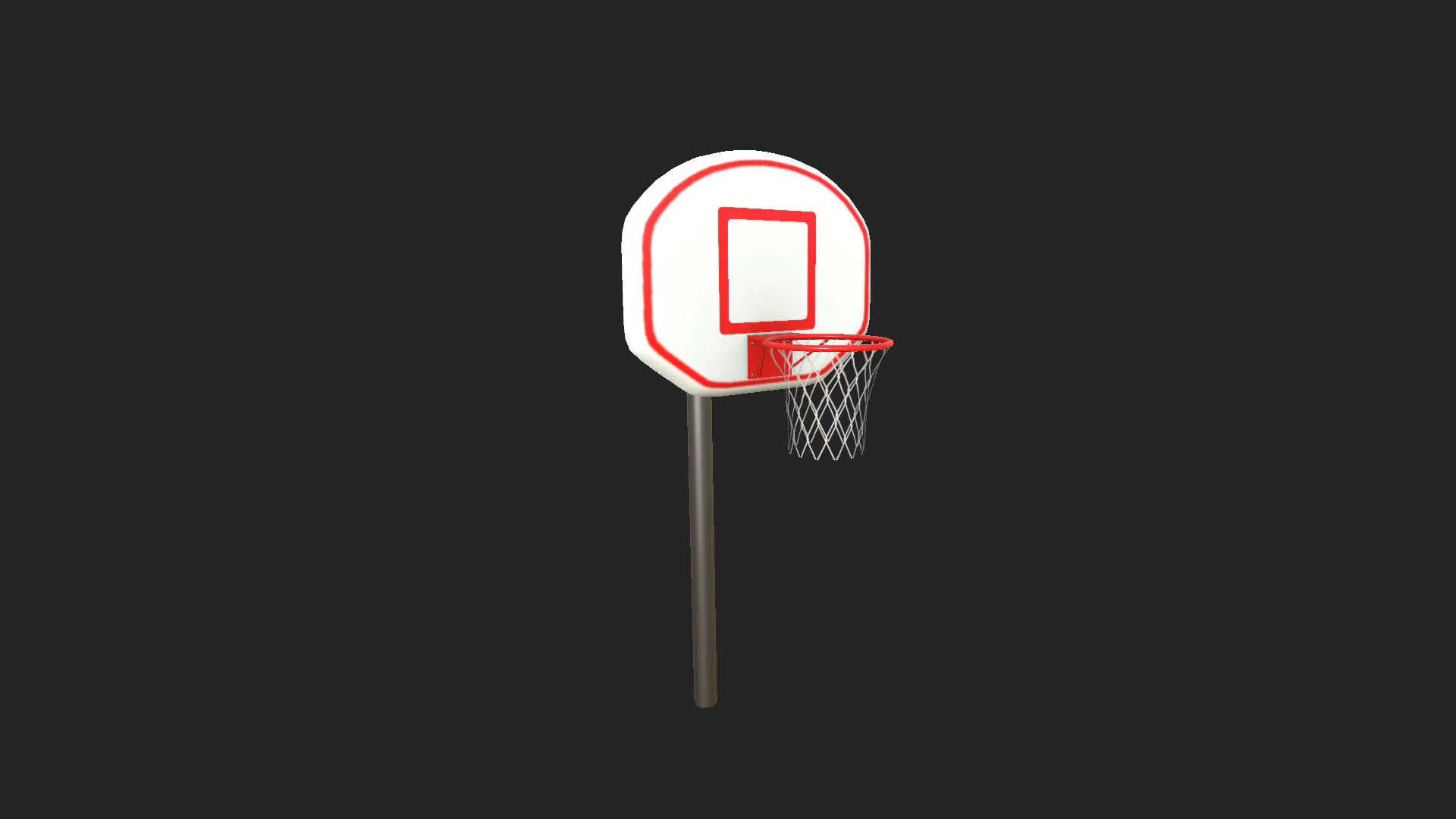 BasketballHoop 001 3D Model .c4d .max .obj .3ds .fbx .stl .blend 