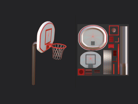 BasketballHoop 001 3D Модель