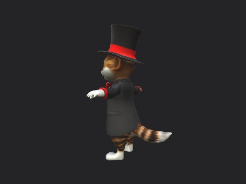 Gentleman Cat Model 001 3D Model