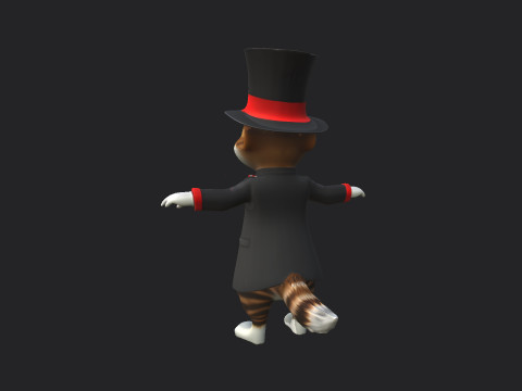 Gentleman Cat Model 001 3D Model