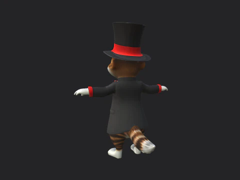 Gentleman Cat Model 001 3D Model