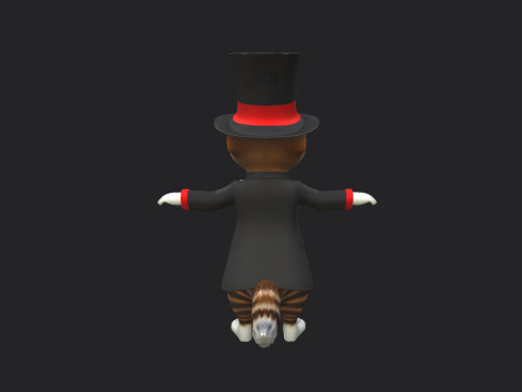 Gentleman Cat Model 001 3D Model