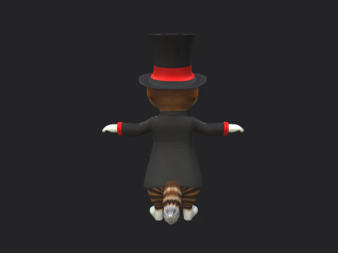 Gentleman Cat Model 001 3D Model