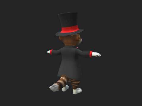 Gentleman Cat Model 001 3D Model