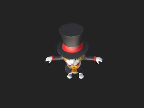 Gentleman Cat Model 001 3D Model