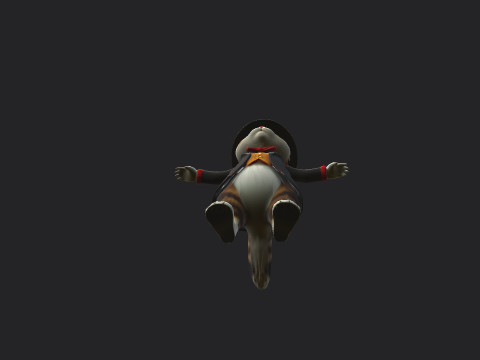 Gentleman Cat Model 001 3D Model